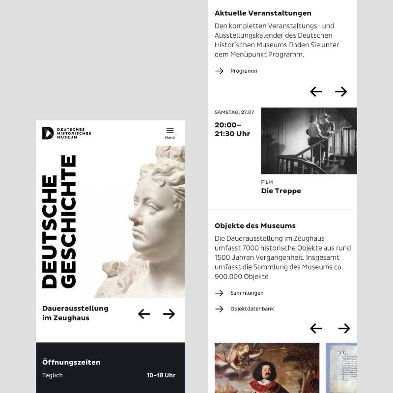 Web-Concept for a History Museum